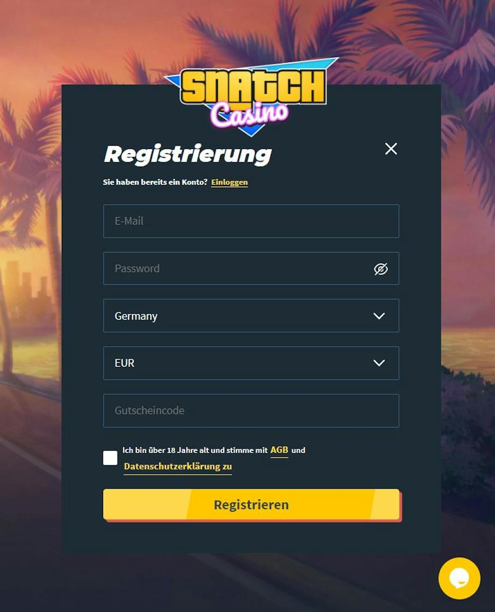 Snatch Casino Registrierung