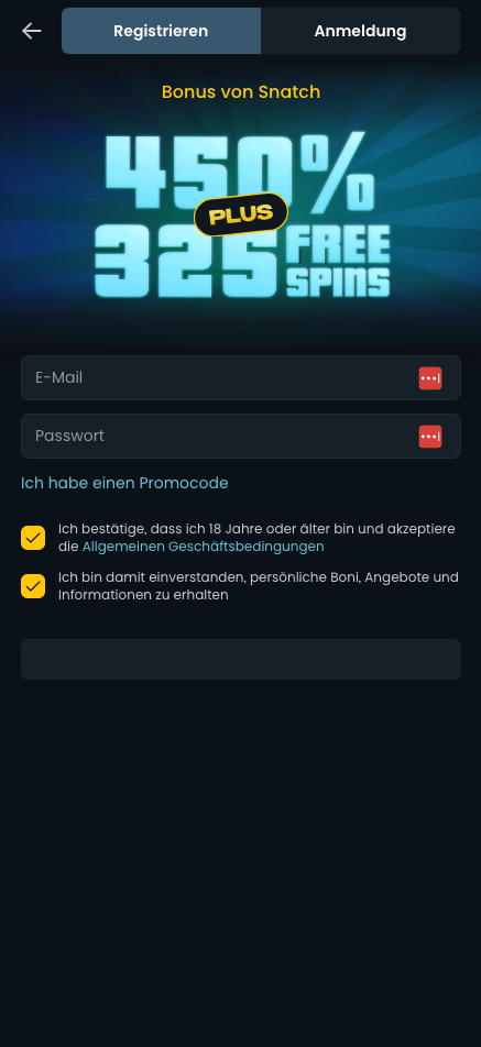 Snatch Casino Anmeldung