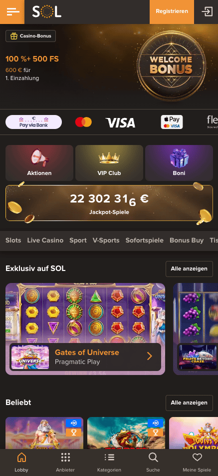 Sol Casino Startseite