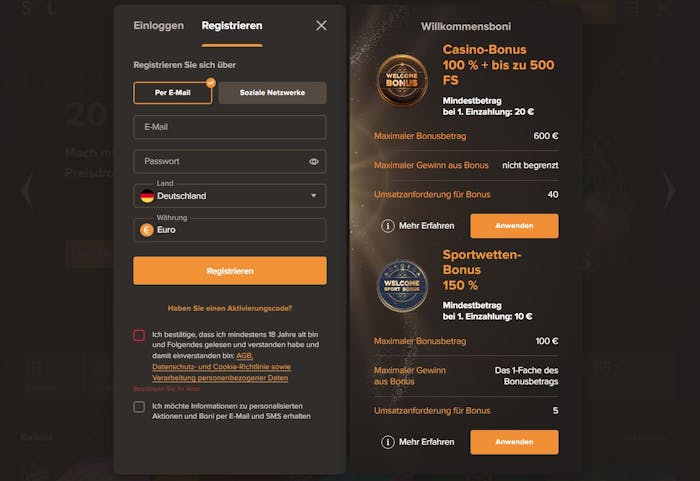 Sol Casino Registrierung