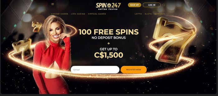 Spin247 Casino Homepage