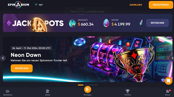 Spinarium Casino Startseite