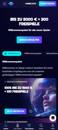 Spinjo Casino Willkommensbonus