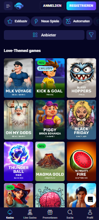 Spinjo Casino Spielauswahl