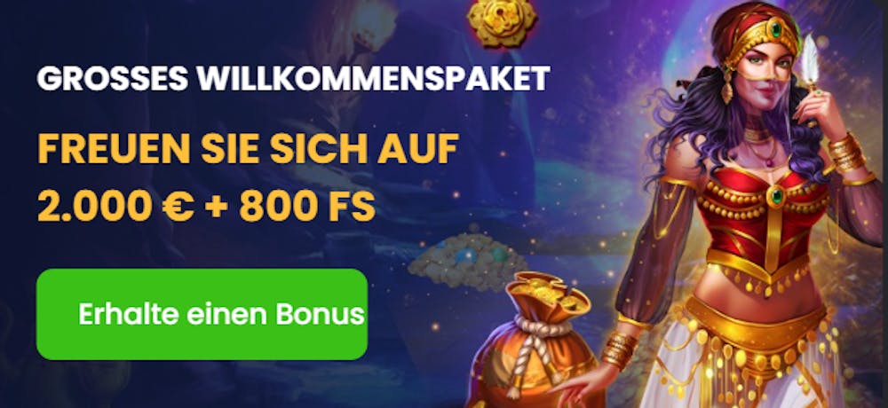 Der mehrstufige Willkommensbonus bei Spinline Casino mit bis zu 2.000 € + 800 Freispielen