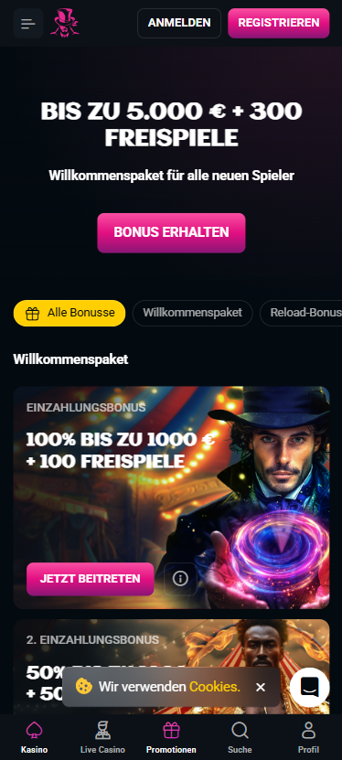 Spins Up Casino Willkommensbonuspaket