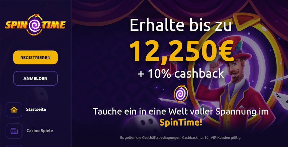 Spintime Casino Startseite