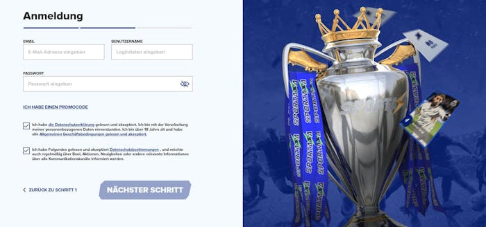sportaza casino Registrierungsseite