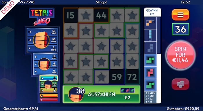 Tetris Slingo