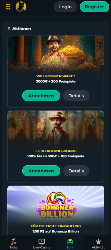 Tomb Riches Willkommensbonus