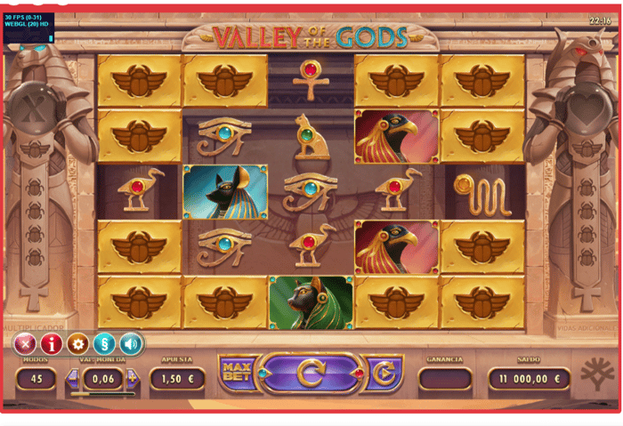 Valley of the Gods Slot im Yggdrasil Casino