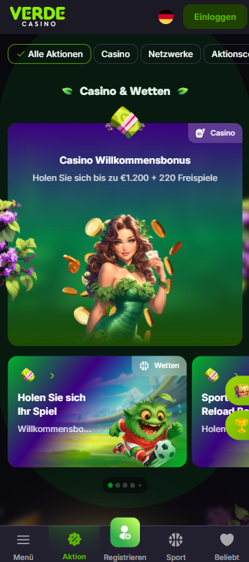 Verde Casino Willkommensbonus