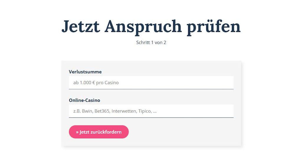Formulat, um Verluste von Online Casinos zurückholen