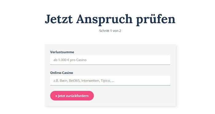 Formulat, um Verluste von Online Casinos zurückholen