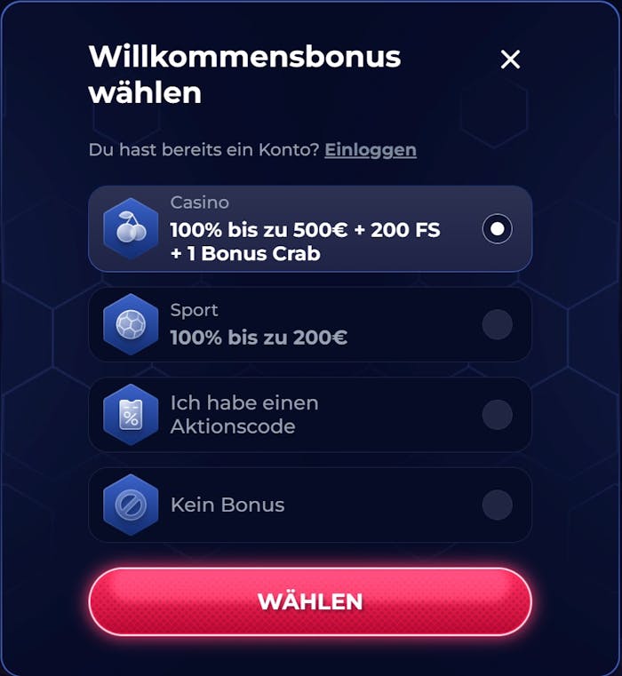 Viper Win Casino Registrierung