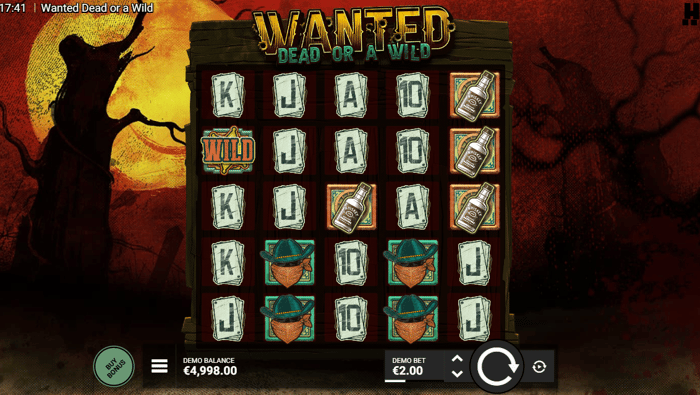 Wanted Dead or a Wild Slot Screenshot von Hacksaw Gaming.
