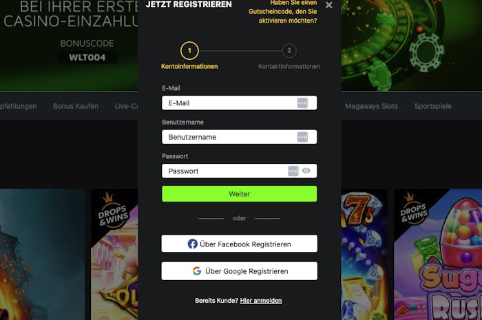 weltbet casino Anmeldeseite