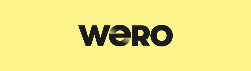 Wero Logo vor gelbem Hintergrund