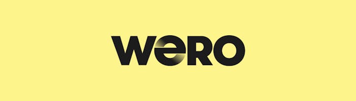 Wero Logo vor gelbem Hintergrund