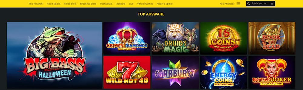 Whamoo Casino Spielauswahl