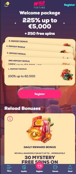 Wild Fortune Willkommensbonus