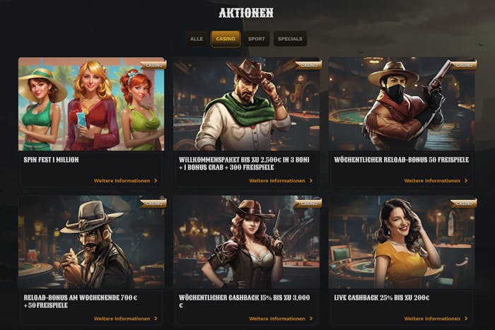 Casino Promotionen im paysafecard Casino Wildsino
