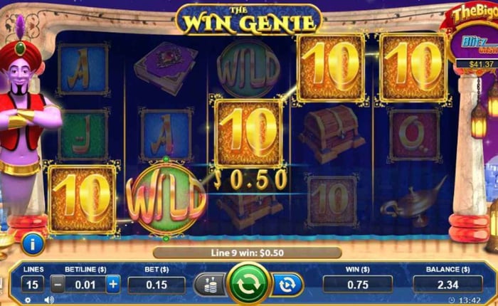 The Win Genie Slot Screenshot im Apparat Gaming online casino.