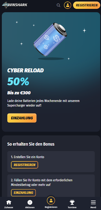 Wintino Screenshot mit dem Reload Bonus.