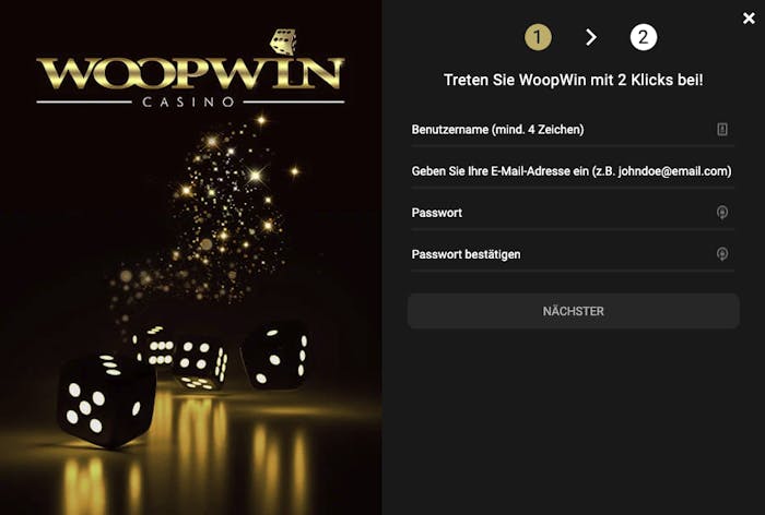 Woopwin Casino Registrierung