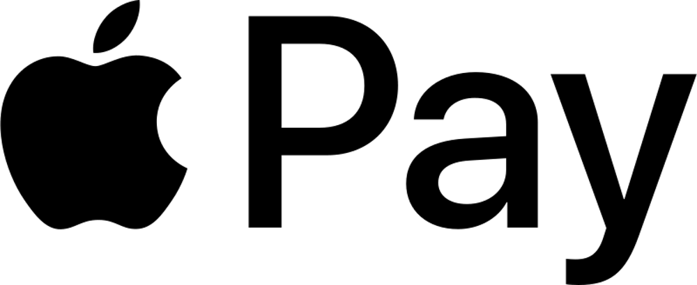 Logo des Apple Pay Casinos in schwarz mit Apfel links.