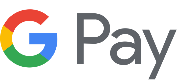 Google Pay Logo mit dem bunten Google G und dem Wort Pay in grau