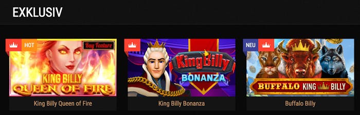 King Billy Casino exklusive Slots