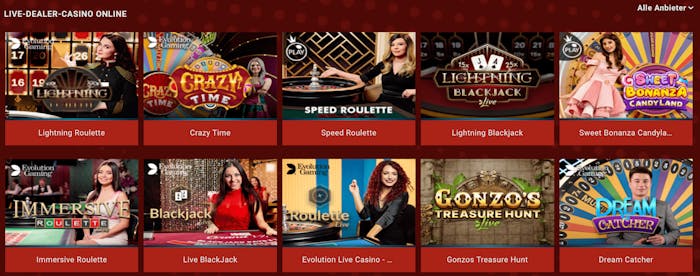 Rant Casino Live Casino Angebot