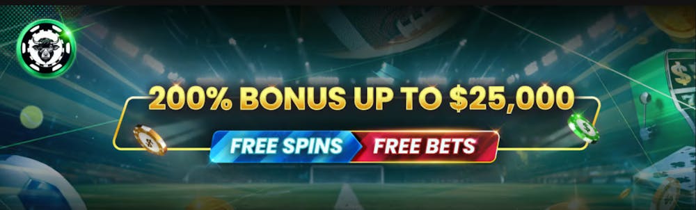 WSM Casino Willkommensangebot mit einem 200 % Casino Bonus bis 25.000 € und Freispielen.